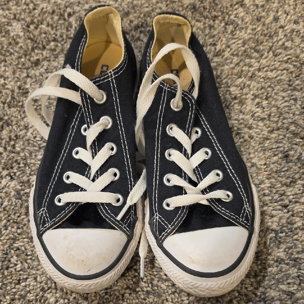Converse Kids Black and White Canvas Sneakers